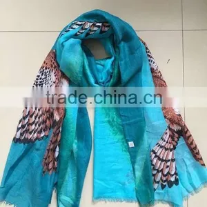 New Arrival Custom Design Silk Screen Print Polyester Scarf thumbnail-2