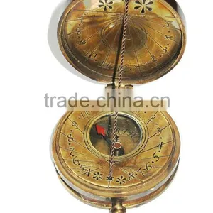 Nautical Brass Sundail Compass Pendant/ Nautical Pendant / Mini Calender Sundial FOR PENDANT thumbnail-1