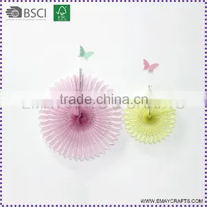 Hot Sale Party Decoration Hanging Tissue Paper Fan thumbnail-2