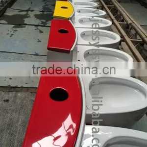 Ceramic Washdown One Piece Colorl Toilets Black thumbnail-6