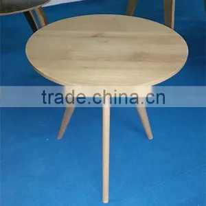 Hot! Round Table Ashwood Simple Tea Table, Modern Design Furniture Solid Wood Natural thumbnail-2