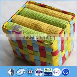 China Cheap Solid Color Yarn Dyed Cotton Waffle Dish Cloth thumbnail-1