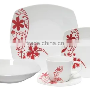 20pcs Square Dinner Set / Square Porcelain Ceramic Dinner Set thumbnail-2