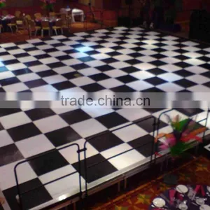 Rental Stage Platform Black White Dance Floor Portable thumbnail-6