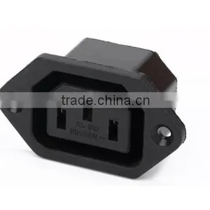 Black Waterproof Plug and Socket With 3 Pin ac Socket thumbnail-1