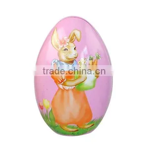 2016 Cute Egg Shape Metal Candy Tin Box Easter Gift Tin Can thumbnail-3