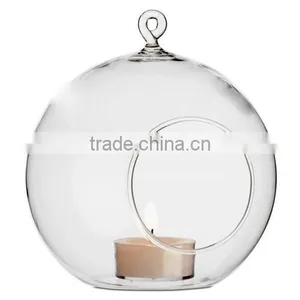 Clear Glass Candle Holder Christmas Ornament With Factory With OEM/ODM thumbnail-1