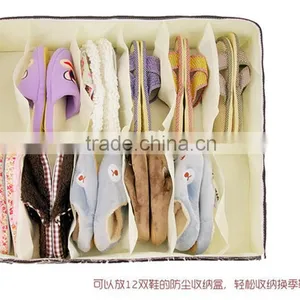 12 Grids Underbed Shoe Organizer / Shoe Storage Box thumbnail-2