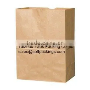 Cheap Take Away Fast Food Paper Bag, Machine Made Reusable Grocery Paper Bag, Kraft Paper Bag Without Handle thumbnail-1
