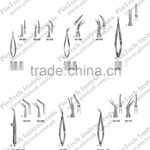 Surgical Micro BIEMER Vein VANNAS Dissecting Curved Scissors Spring Type Flat Handles thumbnail-2