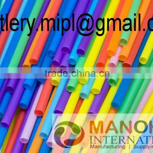 Blue Plastic / Drinking Straws / Spoon Straw. thumbnail-4