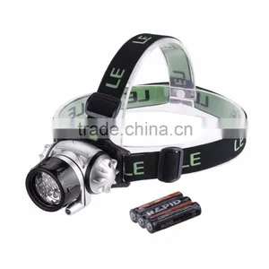 AAA Battery Powered LED Headlamp 18 White LED and 2 Red LED 4 Brightness Level Choice thumbnail-1