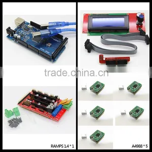 NEW 1pcs Mega 2560 R3 + 1pcs RAMPS 1.4 Controller + 5pcs A4988 Stepper Driver Module+1pcs 2004 LCD Controller for 3D Printer Kit thumbnail-1