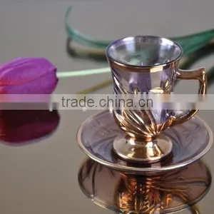 Glass Tea Cup Saucer Set thumbnail-2