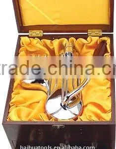 Deluxe Wine Corkscrew With 6 Wine Accessories in Wooden Drawer Box thumbnail-1