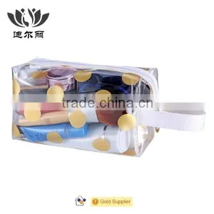 Customized Color Dot Chart Clear PVC Cosmetic Bag thumbnail-2