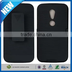 C&T Rubberized Hard Plastic Belt Clip Holster Kickstand for Motorola Moto G Combo Case thumbnail-6