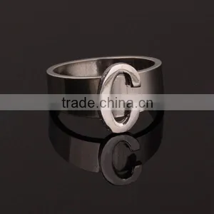 Stainless Steel Letter C Ring thumbnail-1