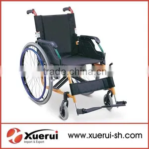 Folding Aluminum Transport Wheelchair thumbnail-1