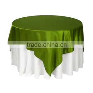 Square 145*145CM Round Satin Table Overlay For Wedding Banquet thumbnail-2
