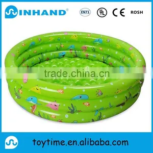 Customised Green Solid Color Pvc Inflatable Swimming Pool for Kids, 3 Rings Inflatable Family Water Swimming Pool Float thumbnail-1
