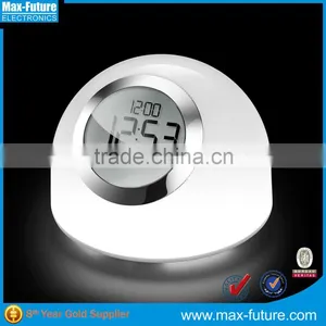 White&Colorful Brightness Control LED Color Changing Dimmer Switch Table Lamp With Alarm Clock thumbnail-1