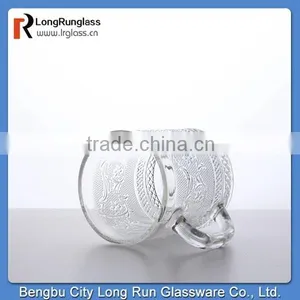 LongRun 310ml Carved Frosted Water Juice Drinking Glass Mug Wholesales thumbnail-3