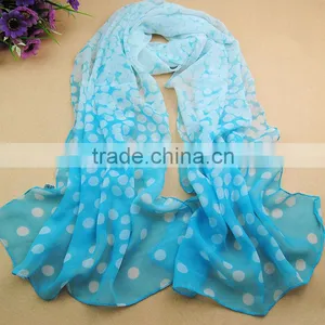 Fashion Dot Girls Women Long Soft Wrap Lady Shawl Silk Chiffon Scarf Polka Dot thumbnail-4