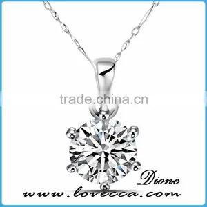 Jewelry Fashion Women Larger Silver Heart Necklace thumbnail-3