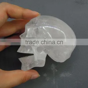 Quartz Crystal Super Relistic Rock Crystal Singing Skull thumbnail-4