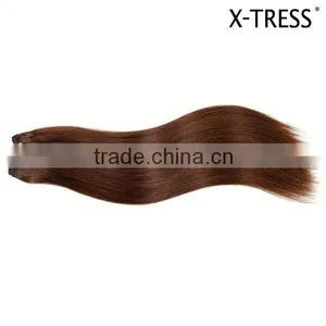 4# Medium Brown 100% VIETNAM VIRGIN HUMAN WEFT HAIR WEFTED FROM BULK HAIR FLEXIBLE Length Hair Weaves thumbnail-1