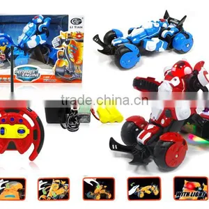 Good Selling! R/C Car,China Children Toy Strong Stability Plastic Toy R/c Deformation Robot Stunt Sports Car With Ligth thumbnail-3