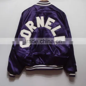 2015 Wholesale Custom Satin Varsity Jackets / Silk Varsity Jackets / Bomber Varsity Jackets thumbnail-2
