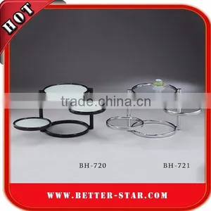 Black Tempered Glass Coffee Table, Metal Glass Coffee Table, Glass Top Coffee Table thumbnail-6