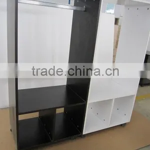 Black Simple Wardrobe With Wheel thumbnail-1