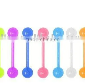 UV Flexible Glow in the Dark Piercing Tongue Rings Body Piercing Jewelry thumbnail-1