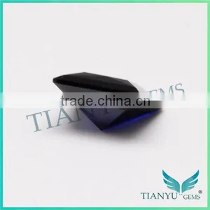 High Temperature Resistant 10x10mm Deep Blue Copper Color 114# Square Step Cut Synthetic Gemstone Spinel thumbnail-4