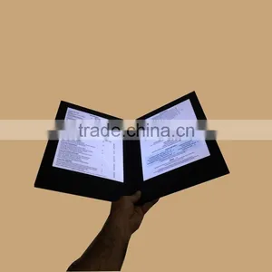2015 a4 Restaurant Leather Led Menu Cover for Hotel thumbnail-1