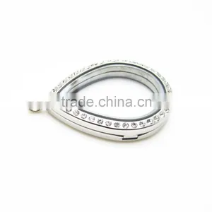 2016 New Design Romantic Heart Floating Memory Locket Pendant,metal Empty Glass Pendant for Necklace Jewelry thumbnail-3