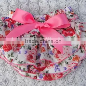 High Quality Cheap Baby Girls Stain Bloomer , Wholesale Various Style Infant Ruffle Bloomer With Bow Design thumbnail-5