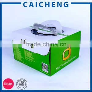 Die Cut Handle Foldable Corrugated Cake Paper Box Paper Custom Cake Boxes thumbnail-5