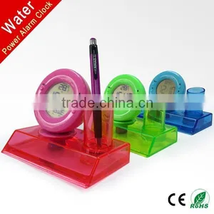 Water Power Table Alarm Clock With Pen Holder thumbnail-1