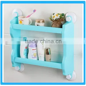 Bathroom Plastic Double-deck Storage Rack thumbnail-1