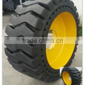 China Grader Tire 17.5-25 17.5x25 17.5r25 Solid Wheel Loader Tires Michelin12 Inch Solid Rubber Tires thumbnail-1