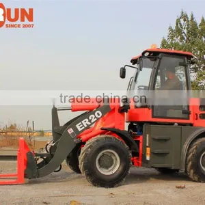 EVERUN Brand 2 Ton Small Front End Type Wheel Loader With Wooden Forks thumbnail-3