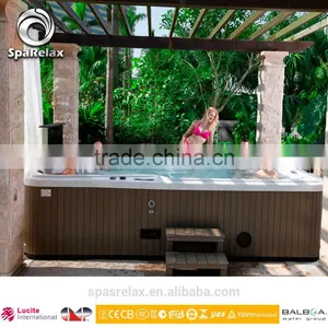 White Acrylic Whirlpool Massage Massage Type and Freestanding Installation Type Pop-up tv Outdoor Spa thumbnail-1