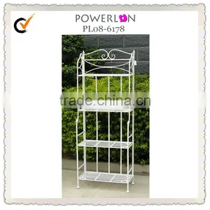 Folding Decorative Wrought Iron Flower Shelf thumbnail-1