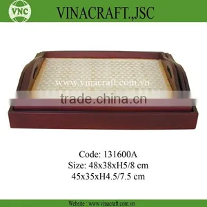 Nice Bamboo Tray With Wooden Frame thumbnail-1