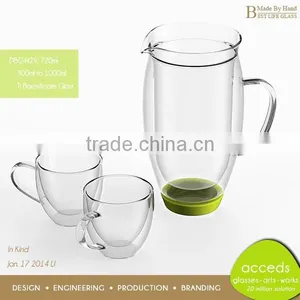 Thermos Heat Resistant Water Pyrex Wholesale Pitcher thumbnail-4