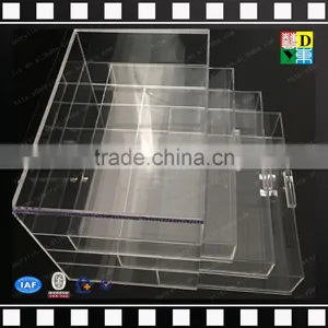 2016 Acrylic Cosmetic Box With Drawer,clear Acrylic Jewelry Cosmetic Storage Box thumbnail-3